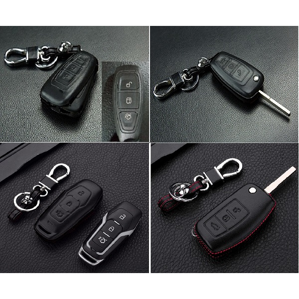 For Ford Ecosport F150 F250 Ranger XL Maverick Car Flip Key Fob Chain Cover Case - Foto 7