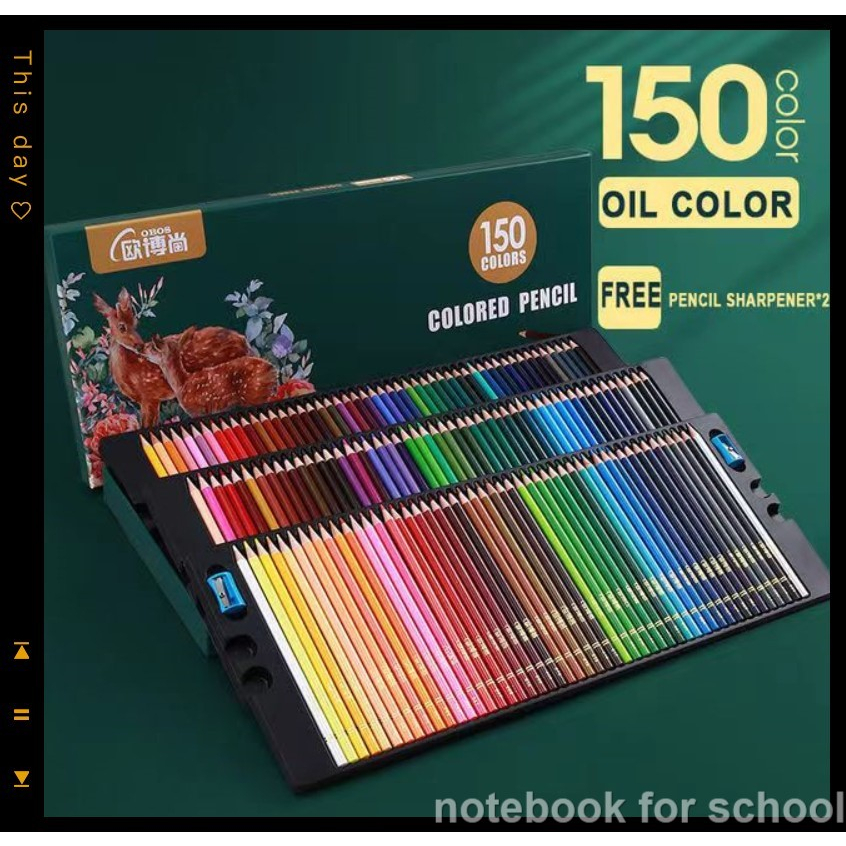 48/72/120/150/200 Colors OBOS Professional Color Lead Oil Color Set Colored Pencils Art Supplies
