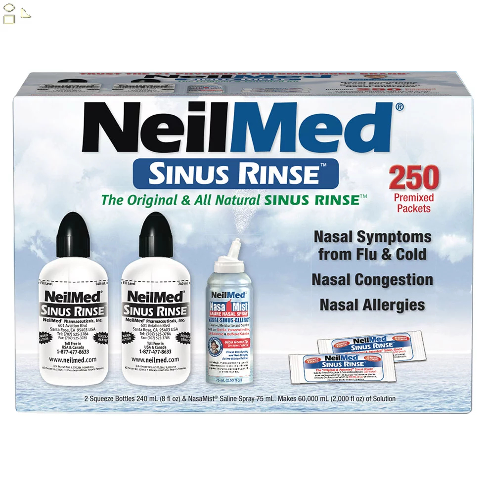 NeilMed, The Original & Patented Sinus Rinse Kit, 50 Premixed Packets ...