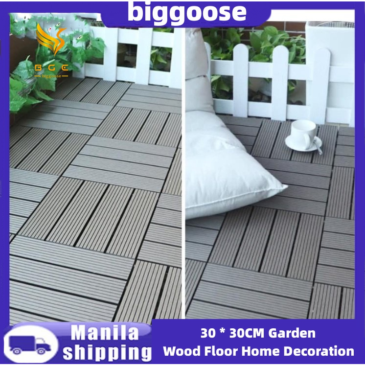 【BGE】30*30CM Garden Wooden Deck Tiles Decking Floor Interlocking Tiles