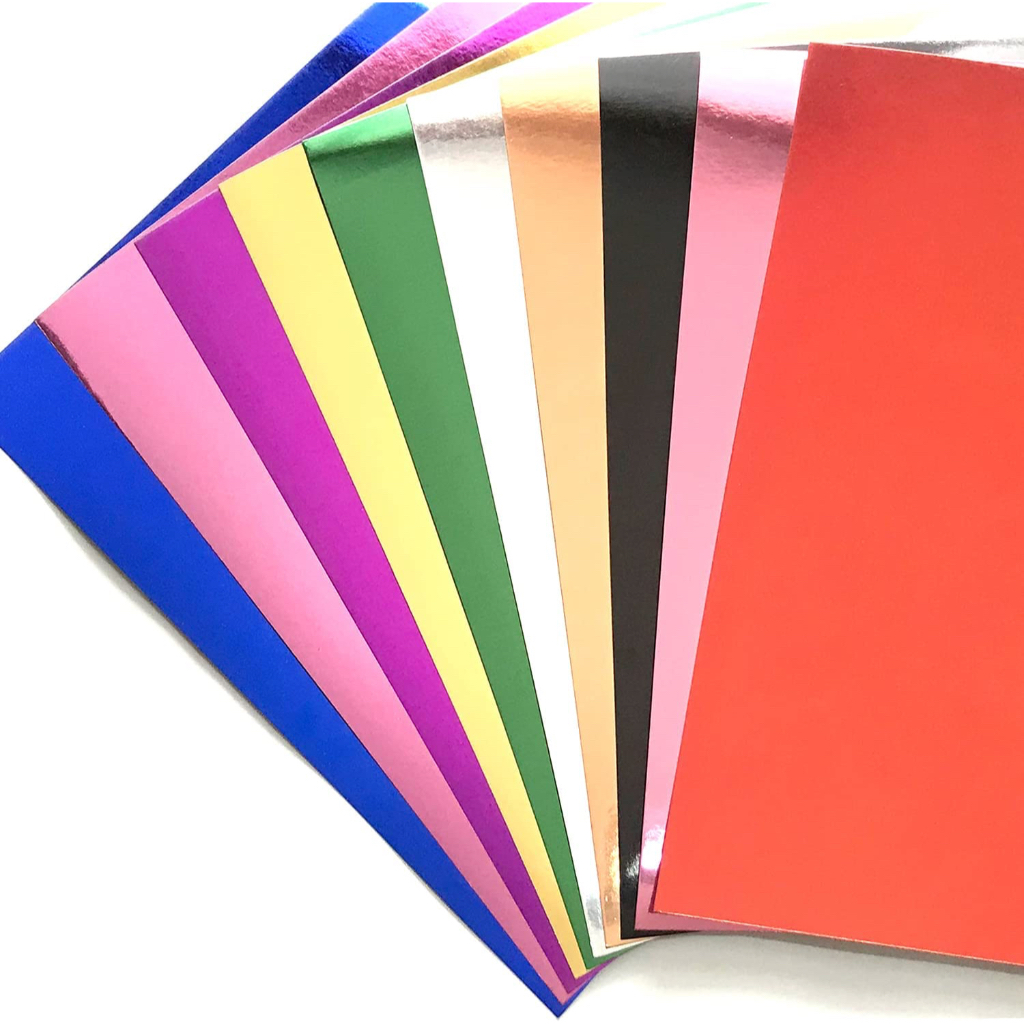 Metallic Foil Cardstock Paper for Crafting Pack of 10 Sheets 250 gsm