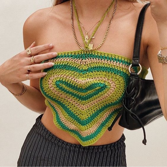 Heart Halter Neck Crochet Tank Top Crochet Summer Top Crochet Trend Top ...