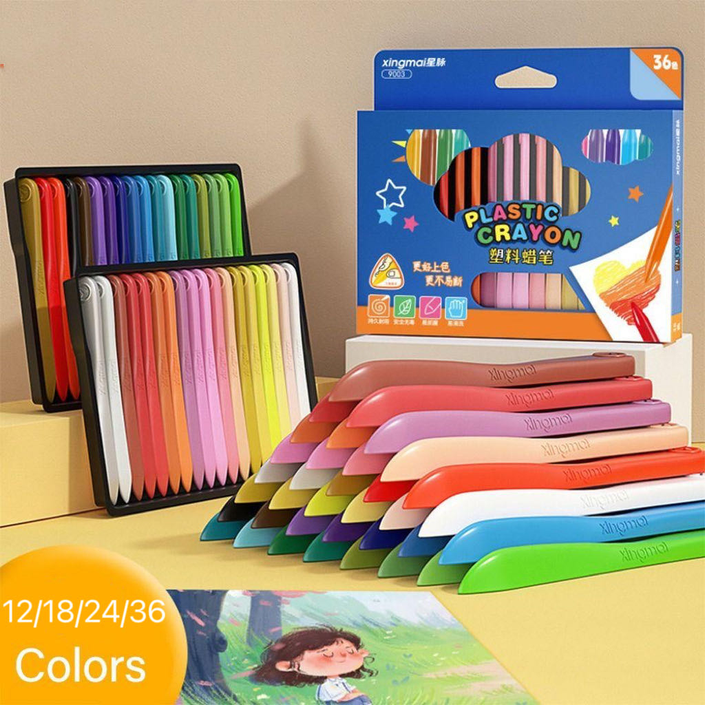 New Nonstain Triangle shape Plastic crayons Shopee Philippines