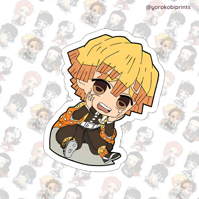 Demon Slayer Kimetsu No Yaiba Tanjiro Nezuko Chibi Waterproof Laminated Vinyl Stickers 8477