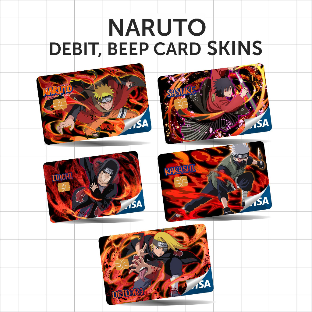 NARUTO Characters ATM BEEP DEBIT BANK Card Skins STICKER | APSNU9U ...