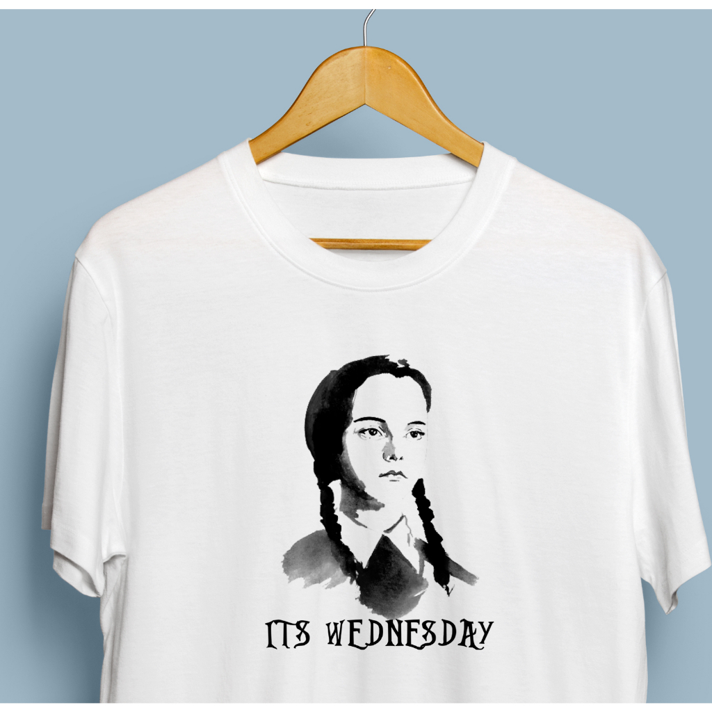 Wednesday Addams T Shirt White Unisex Shopee Philippines