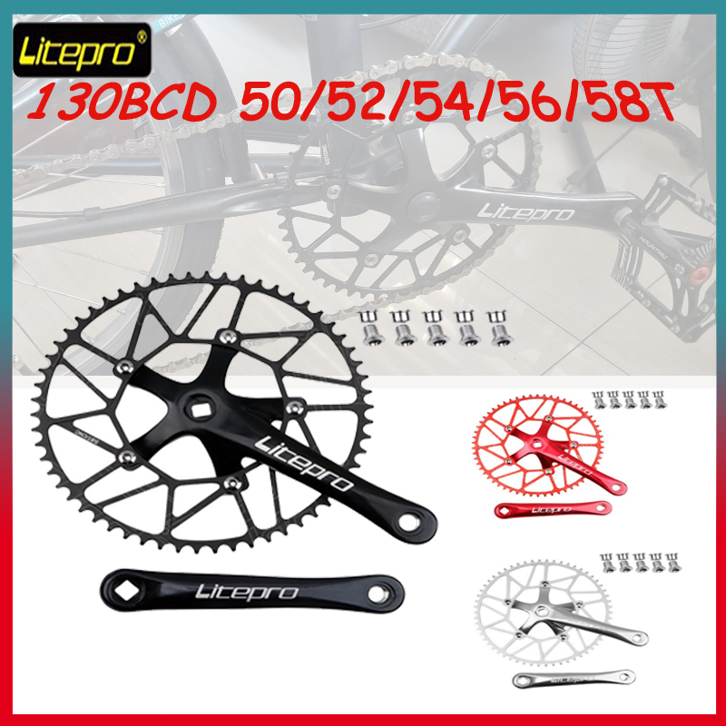Litepro Bicycle Crankset 130BCD Crankset Chainwheel 170mm Square Crank