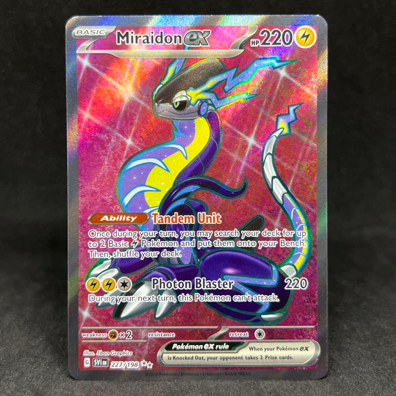 Pokemon TCG Miraidon ex Full Art Secret Rare 227/198 2023 Scarlet & Violet  Base Set Trading Card | Shopee Philippines