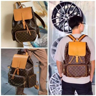 Louis Vuitton Trio Backpack Travel Bag M44658 Gold Chain Monogram