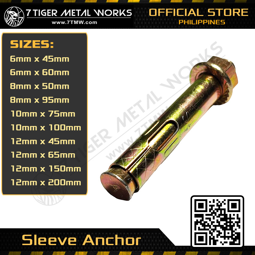 Sleeve Anchor 6mm to 12mm / Expansion Bolt/ Concrete Anchor/ Mechanical