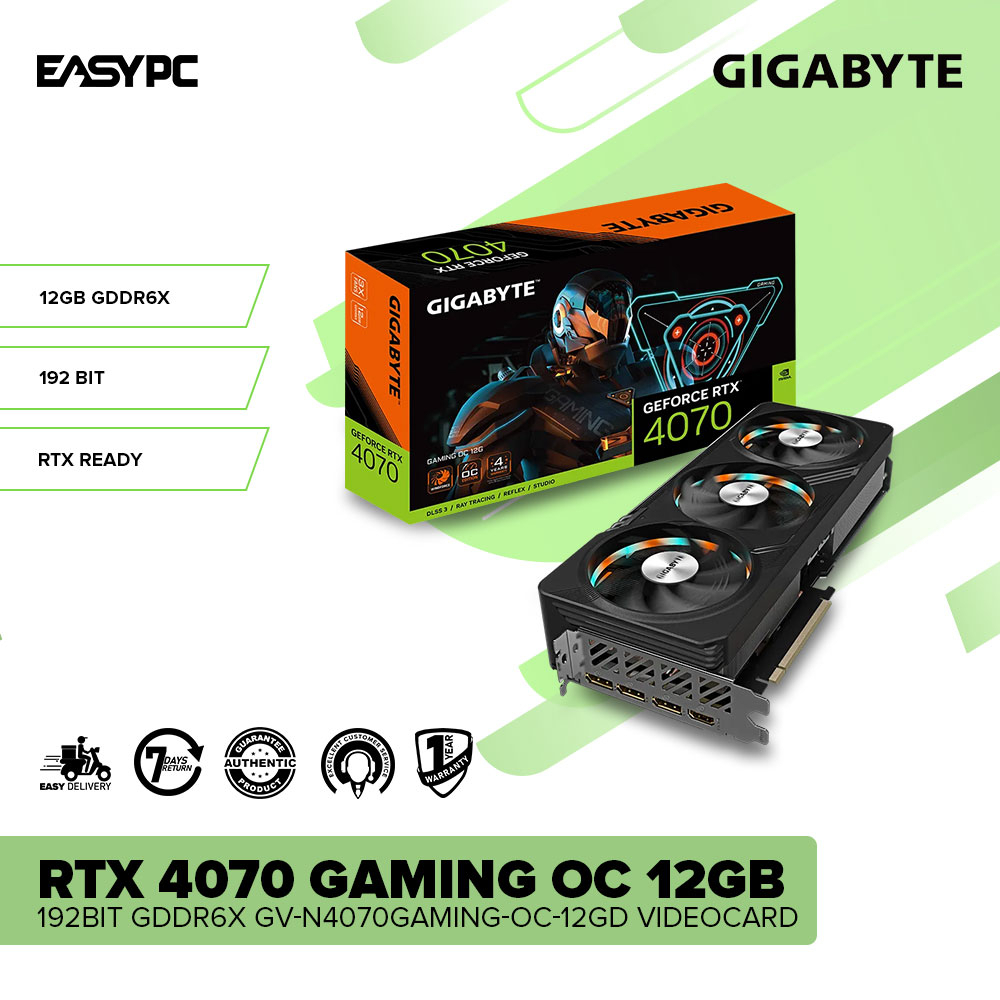 EasyPC| Gigabyte RTX 4070 Gaming OC GV-N4070 GAMING-OC-12GD Gaming ...