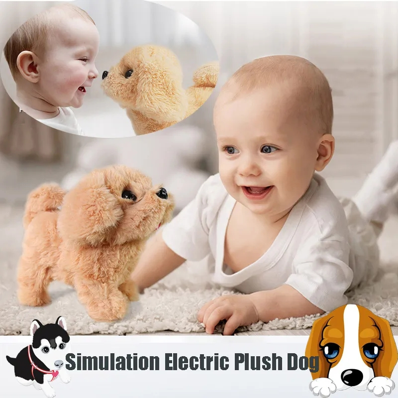 Realistic Plush Simulation Smart Dog Called Walking Plush Toy Electric