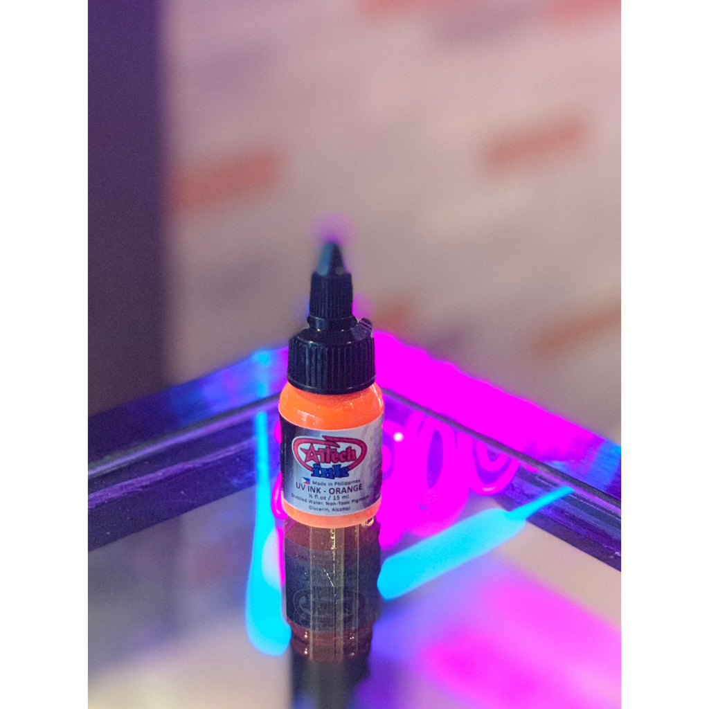 1 pc (1/2oz) ARTECH INK TATTOO COLORS UV (BLACK LIGHT) INK COLORS ...