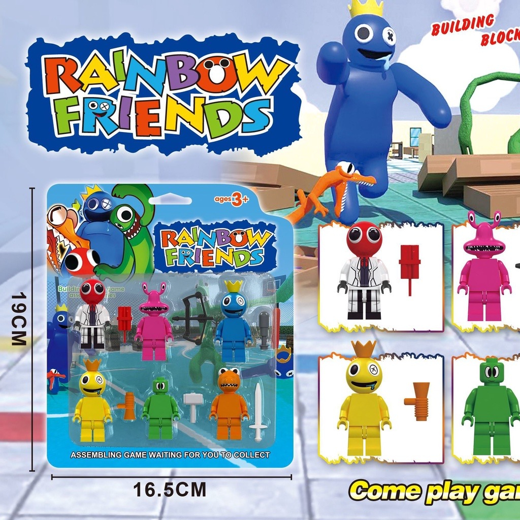 6in1 Rainbow Friends minifigures Model Odd World blue green Yellow ...