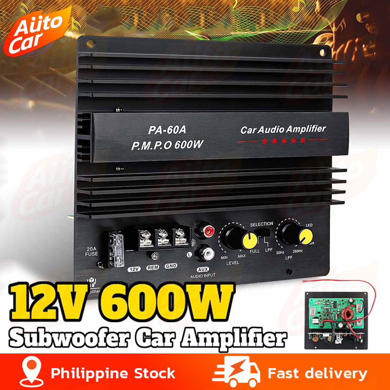 12V 600W High Power Mono Car Audio Amplifier Board Powerful Bass