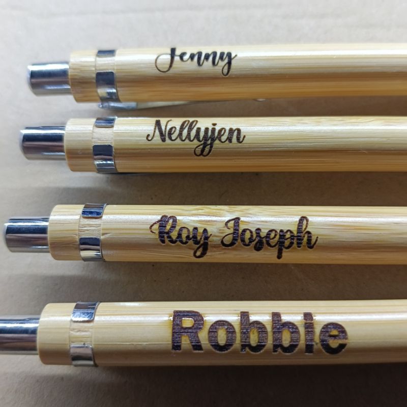 PERSONALIZED LASER ENGRAVED BAMBOO PEN | Shopee Philippines