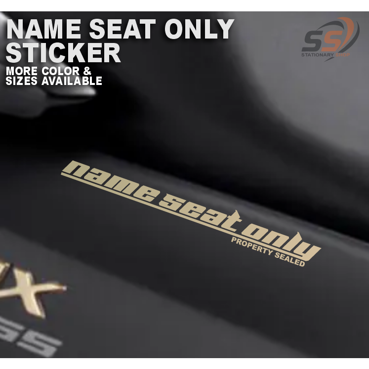 Customized Name Seat Only Sticker Your Name Seat Only, Cut out
