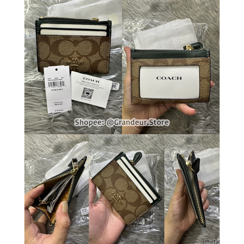 AUTHENTIC/ORIGINAL COACH MINI SKINNY ID CASE CARD HOLDER WALLET ...