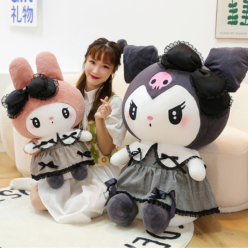 Sanrio Gothic Kuromi My Melody Plushie Miniso Stuffed Toy Kuromi Melody ...