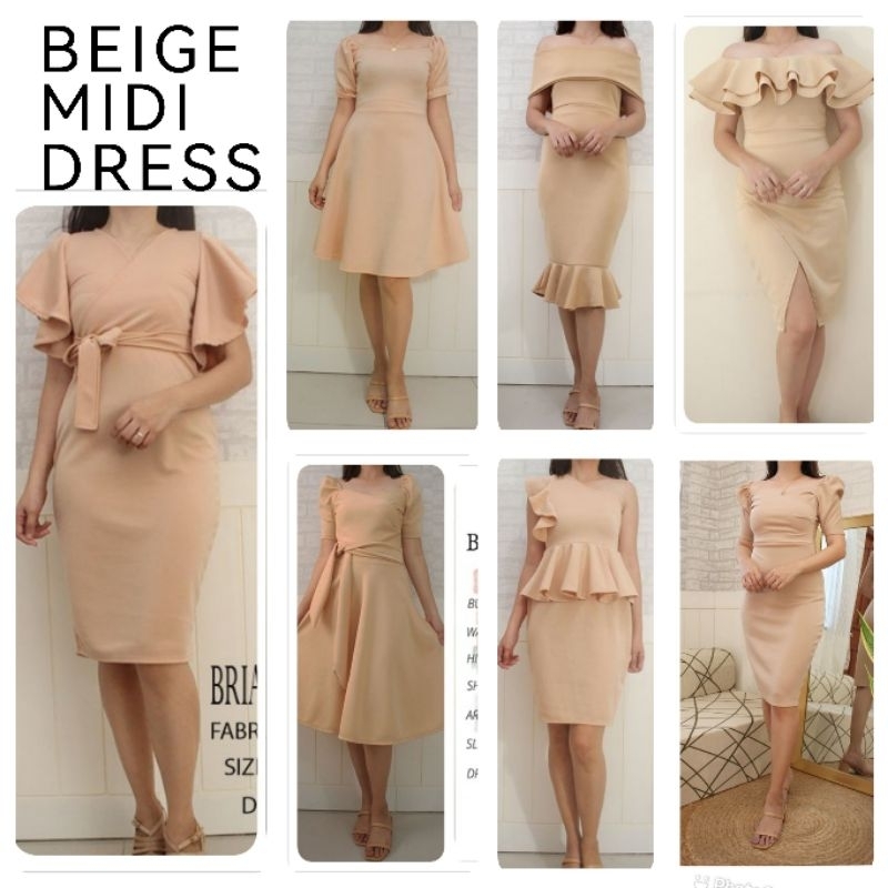 Beige color formal dress sale