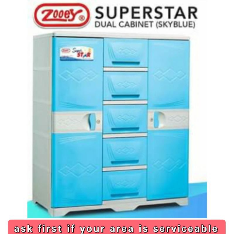 Diamond Closet Cabinet with 2 Big Drawer - Jolly Plastic