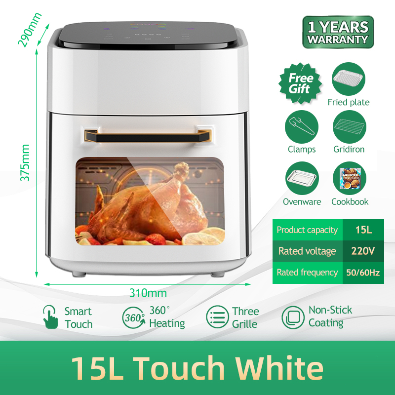 ICON Air Fryer Oven 15L 8L 4L Air Fyer Touch Digital Display Oil Free ...