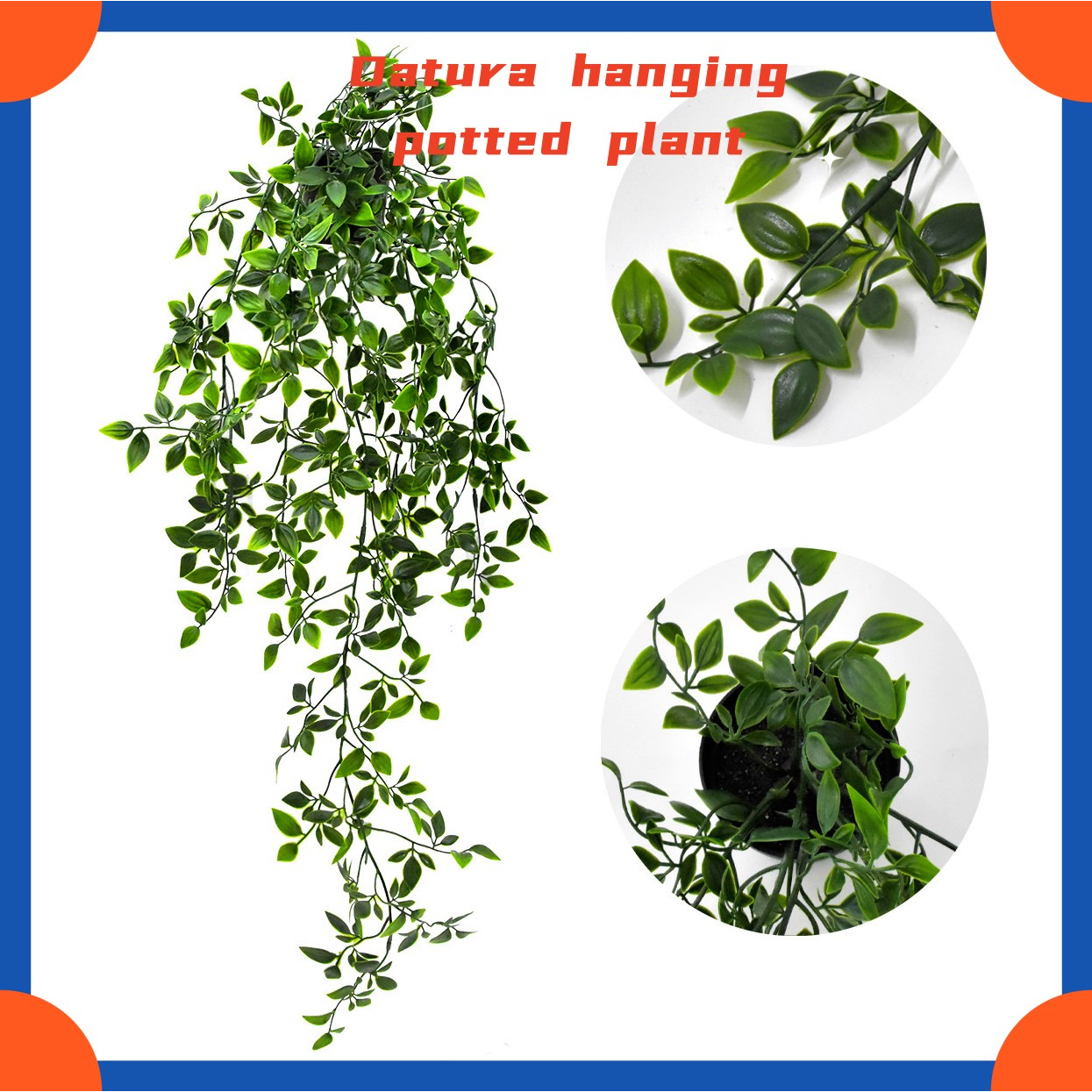 Artificial Wall Hanging Plants Fake Potted Eucalyptus Hanging Plant ...