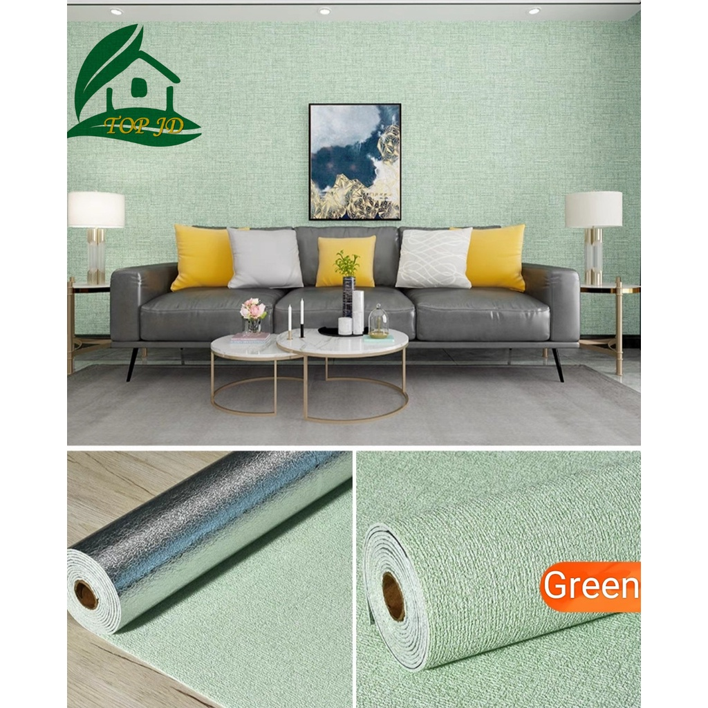 3D Foam adhesive Wallpaper Wall Stickers Thickened Linen Waterproof ...