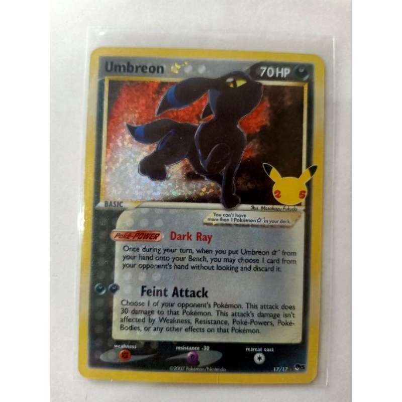 Umbreon Goldstar - Pokemon 25th Anniversary Celebrations 