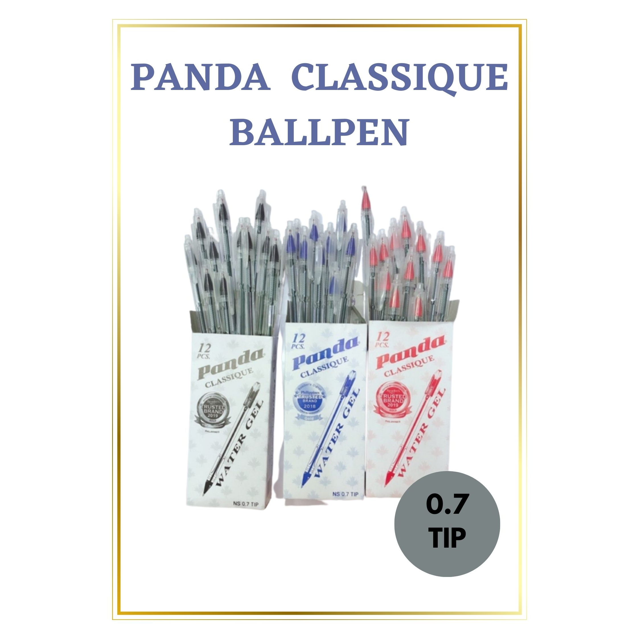 PANDA CLASSIQUE BALLPEN 0.7mm tip 6pcs/box | Shopee Philippines