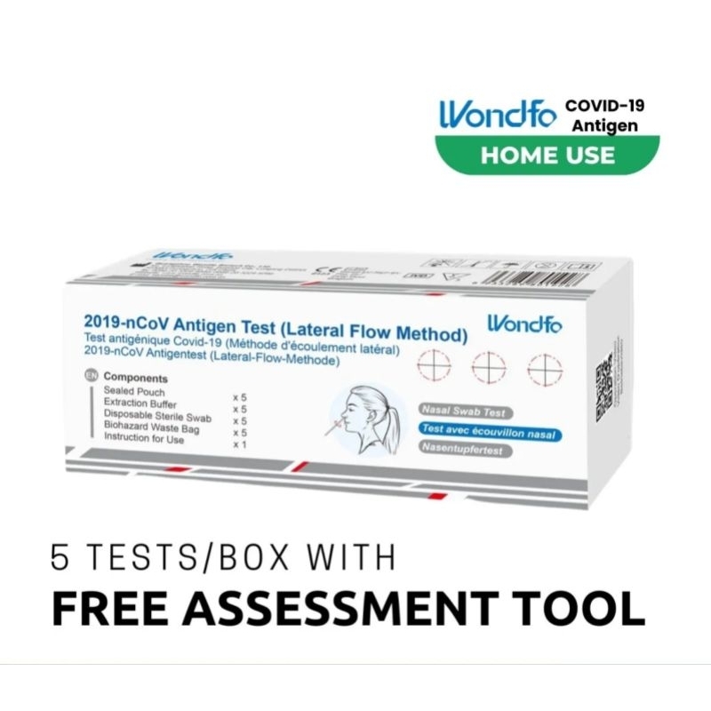 Antigen Self test Kit (Wondfo) FDA Approved (5 SELF TEST) Shopee