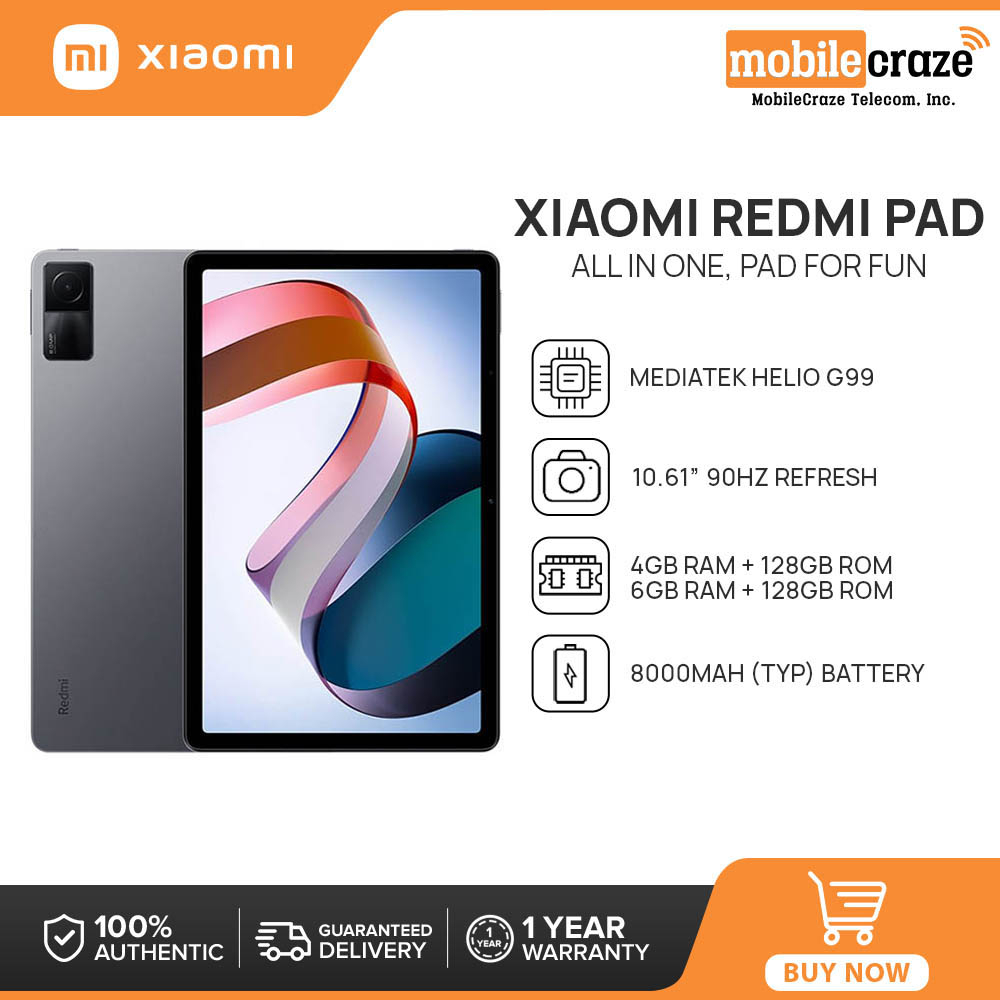 Xiaomi Redmi Pad Tablet, 4GB+128GB / 6GB+128GB