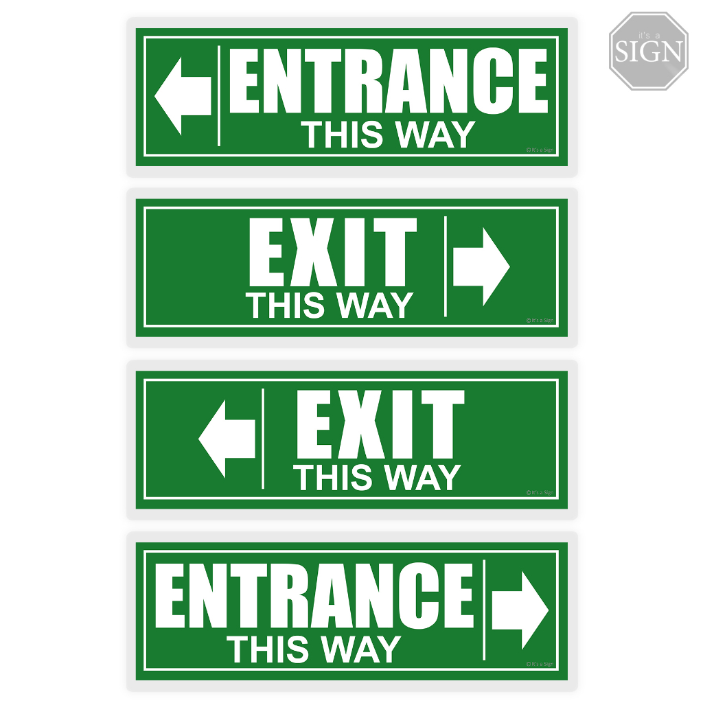 Entrance Exit This Way - Laminated Signage - 4 x 11 inches | Shopee ...