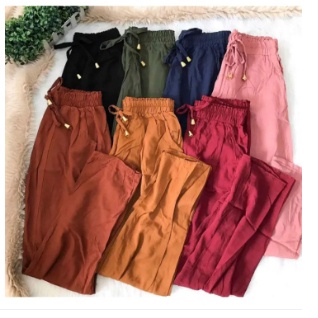 Korean Style Ladies Plain Cotton Spandx Candy Pants（2102）