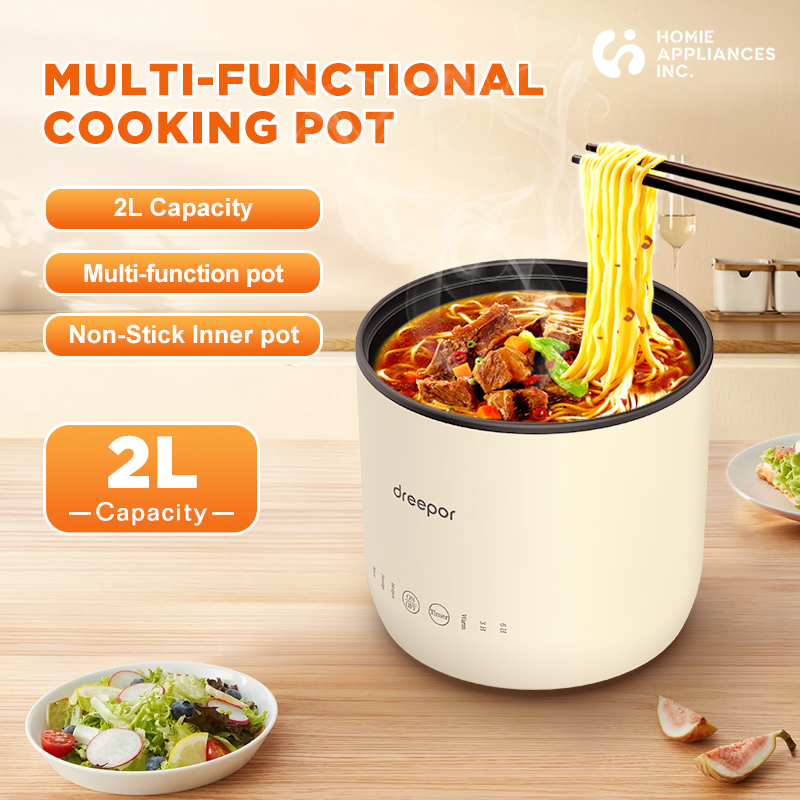 Dreepor Mini Rice Cooker Small Multi Cooker Hot Pot Non Stick Pan