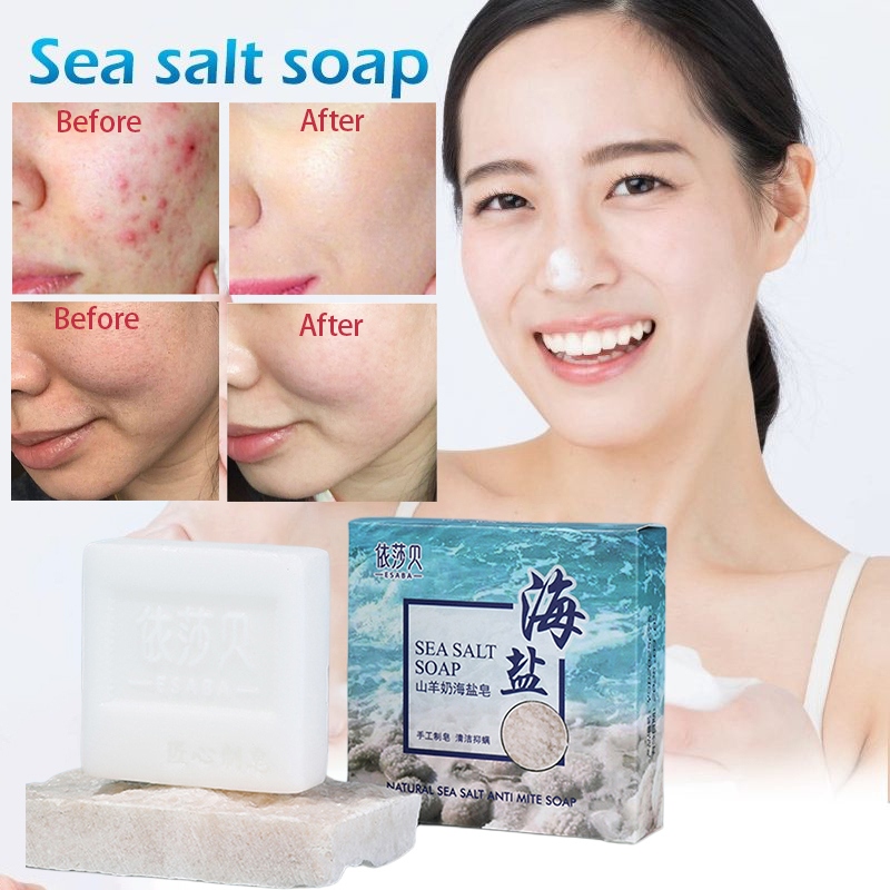 Sea Salt Soap Removal Pimple Pores Acne Treatment Cleaner Moisturizing