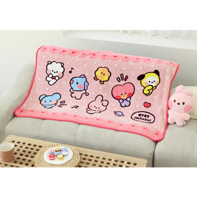 BTS BT21 Minini BLANKET PINK Authentic Original Shopee Philippines