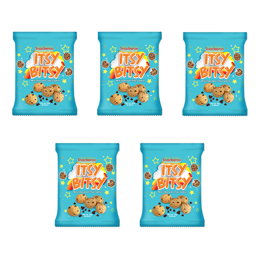 Snackeroo Itsy Bitsy Mini Chocolate Chip Cookies Fun Savers Pack - 5 ...