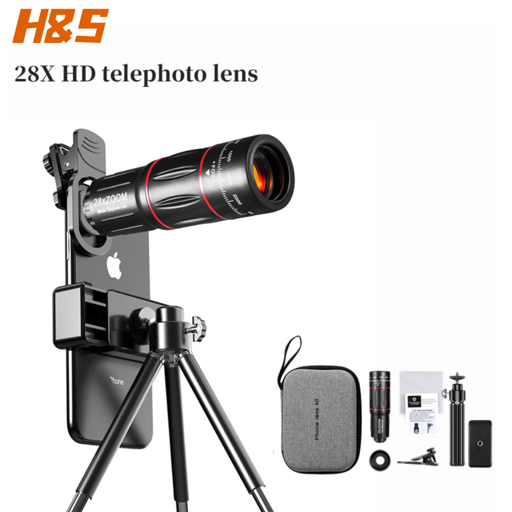 28X mobile phone telephoto lens 4K HD camera suitable for multiple