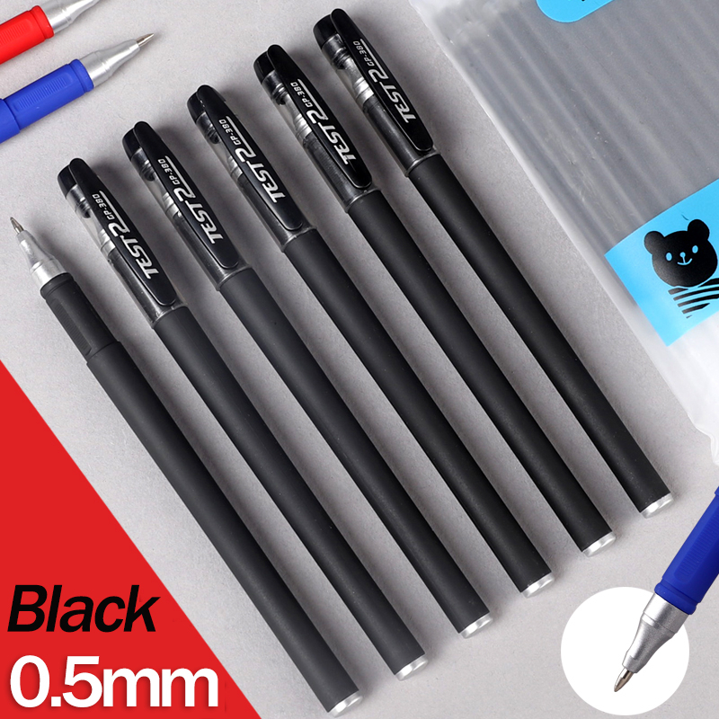 0.5mm Black Pen Signing pen neutral pen Gel Pen Student Writing(Bullet ...