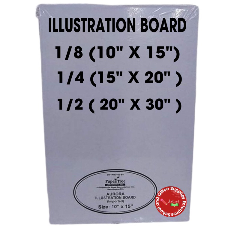 illustration Board size 1/8 - 1/4 - 1/2