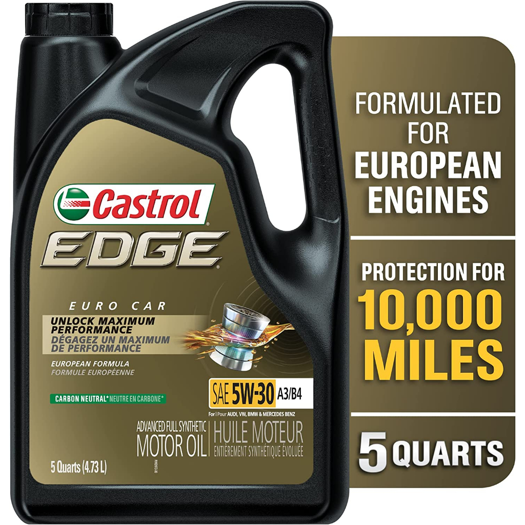 Castrol Edge Euro 5W-30 A3/B4 European Advanced Full Synthetic Motor ...