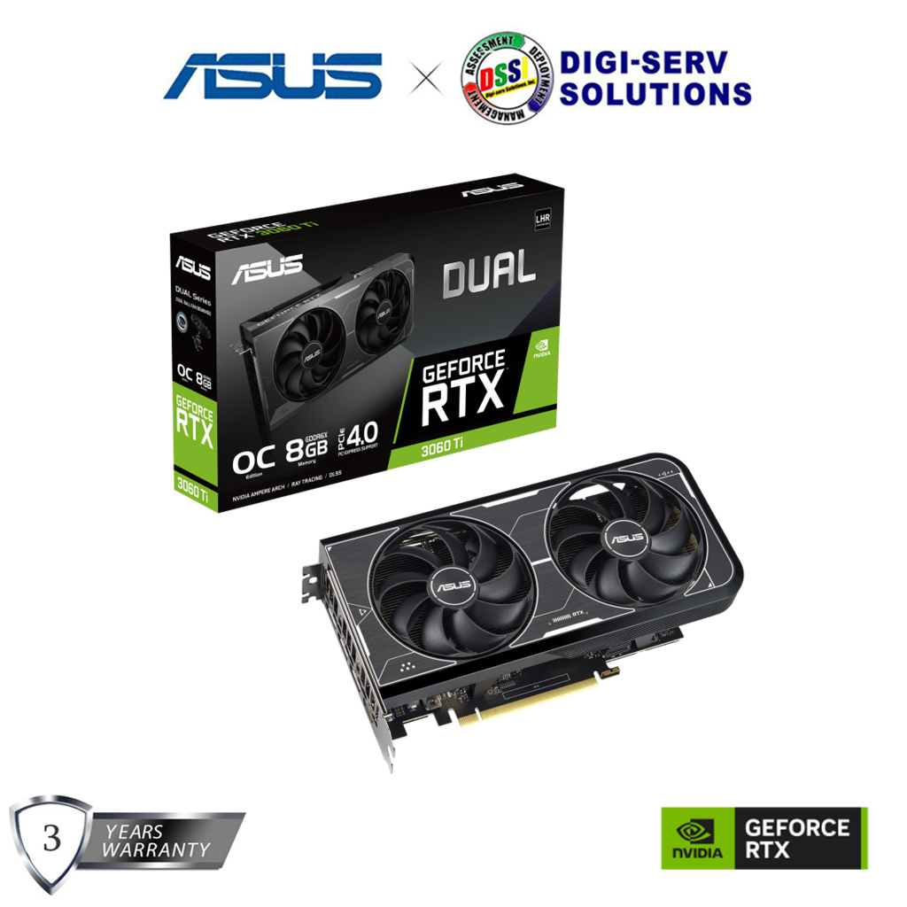 ASUS Dual GeForce RTX 3060 Ti OC Edition 8GB GDDR6X Graphics Card (DUAL ...