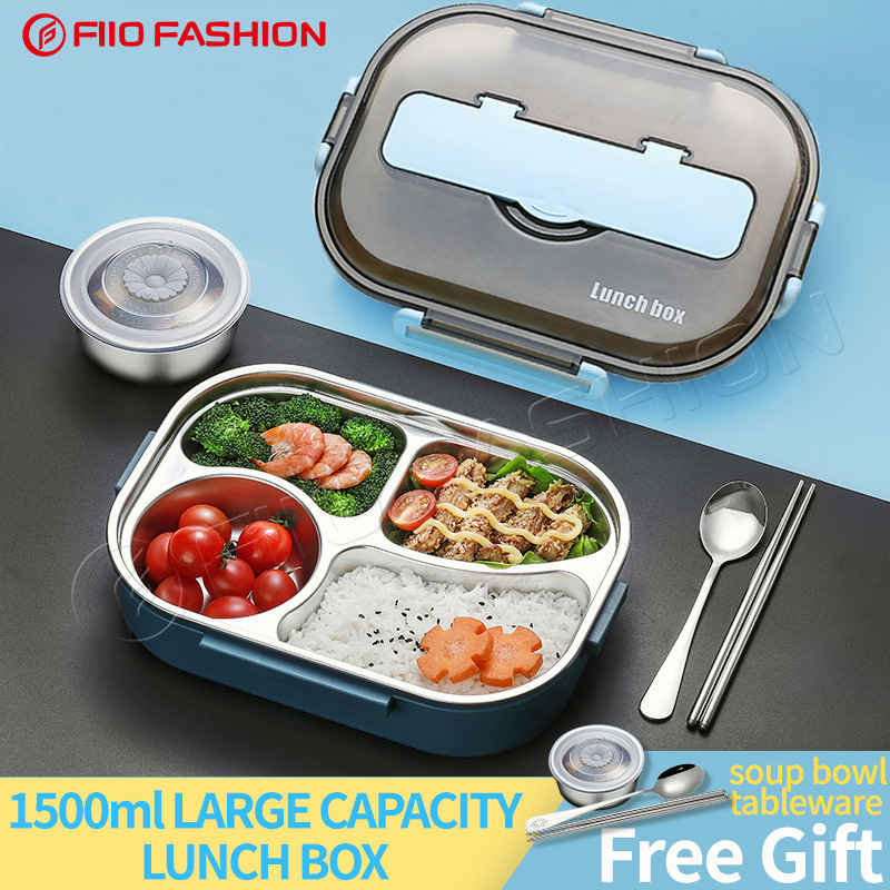 Bento box 304 stainless steel microwave leak proof lunch box Korean