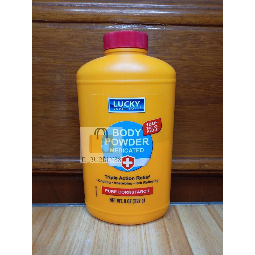 Lucky Medicated Corn Starch Body Powder (227 g) Shopee Philippines