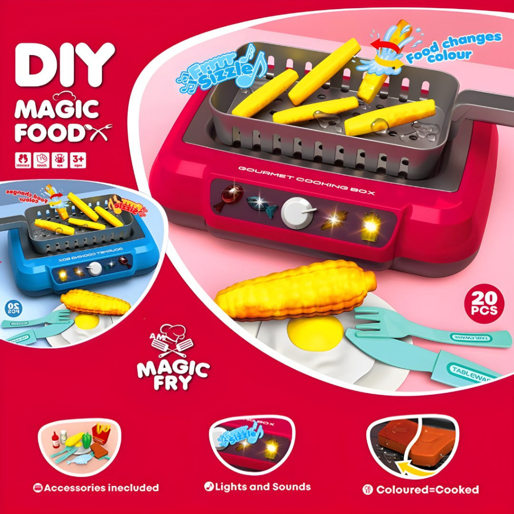 DIY Magic Food Fry Gourmet for Kids Pretend Cooking Play with Lights ...