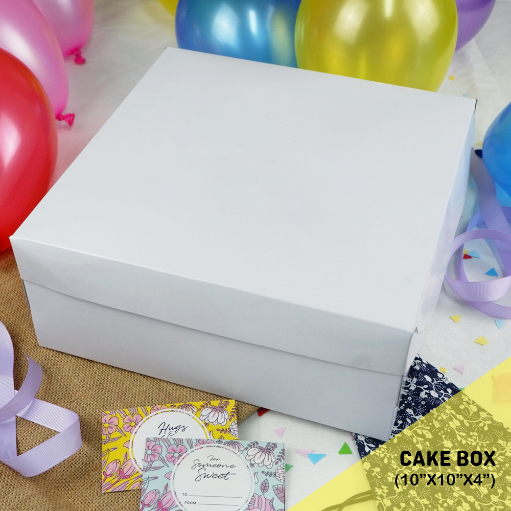 Cake Pastry Box Easy Assembly Sturdy 10 x 10 x 4 inches (10sets ...