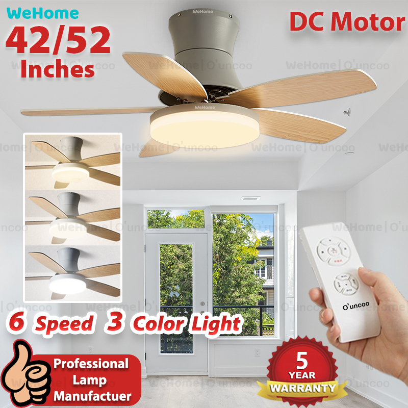 Wehome Nordic Ceiling Fan With Light Remote Control 42/52 Inch ...