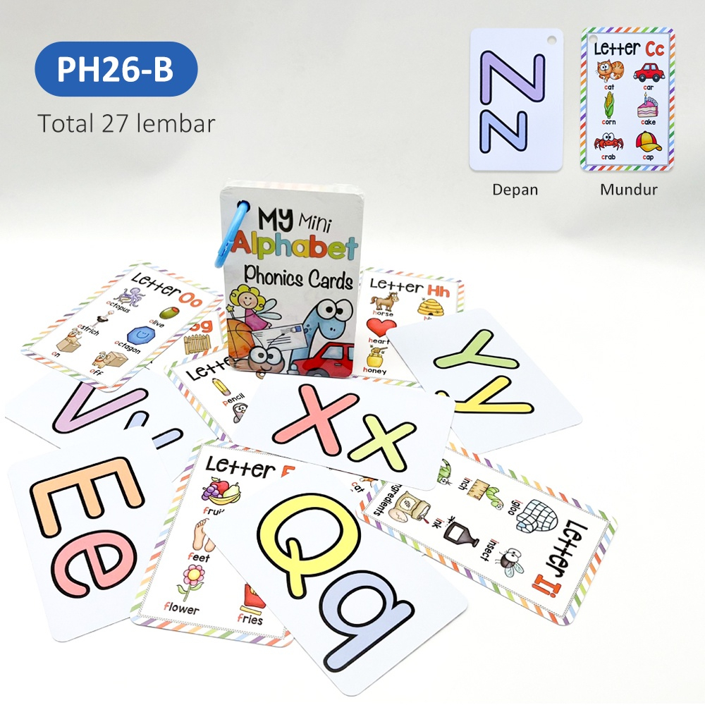 Lakoe Kid Flash Cards Preschool Educational Alphabet English Learning ...
