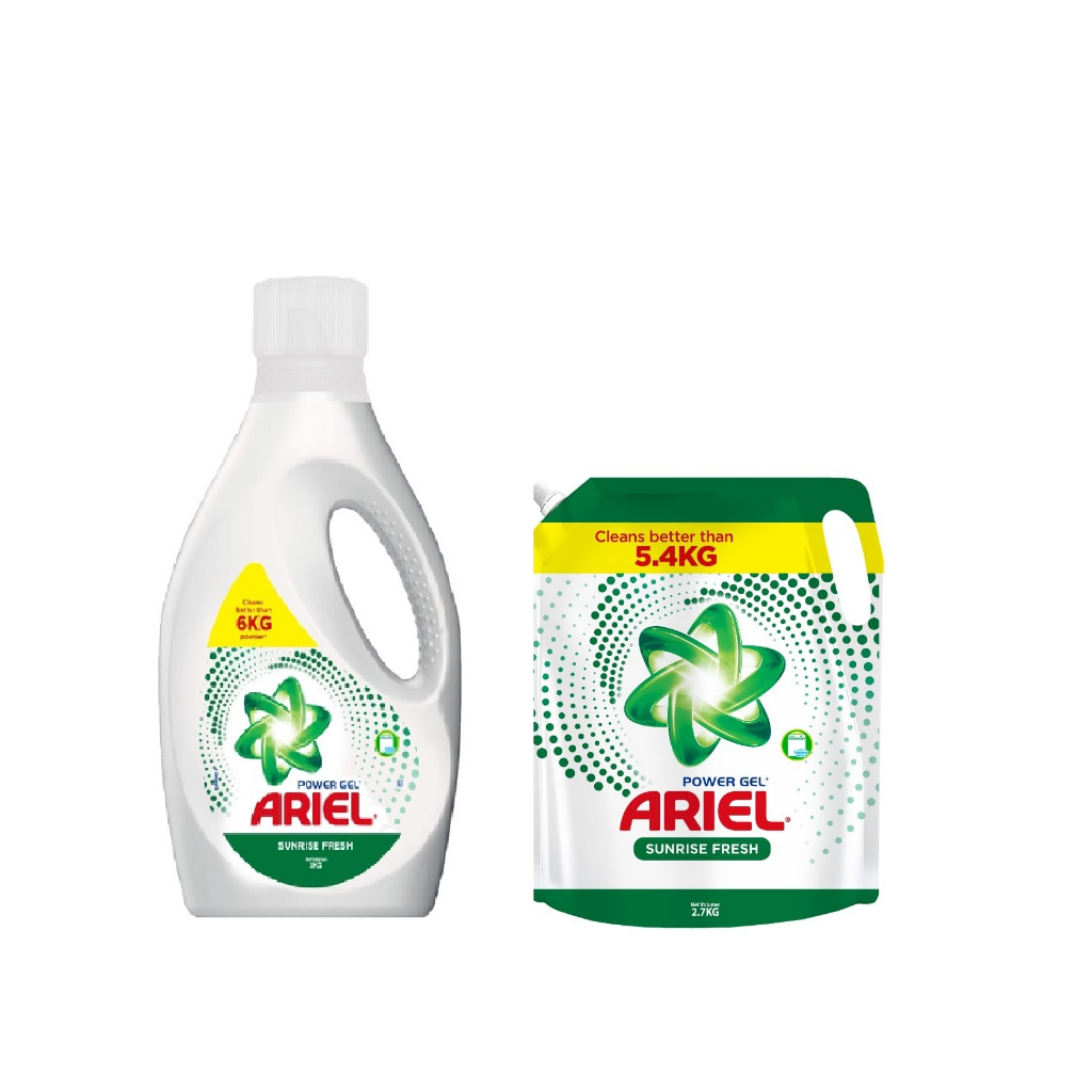 [EXCLUSIVE] Ariel Liquid Detergent Sunrise Fresh Bottle 3kg and Liquid